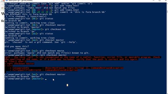 git tutorial for beginners -part 5 ( git branch,  git merge)