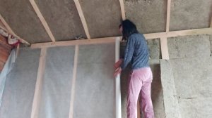 Утепление дома. Утепление дачи. Утепление стен на втором этаже.