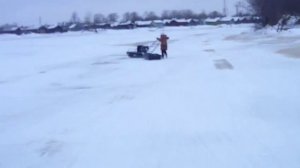 первые покатушки на мотобуксировщиках