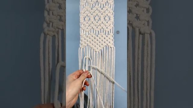 Подвес для КАШПО. Макраме из хлопкового шнура 3 мм (DIY macrame).