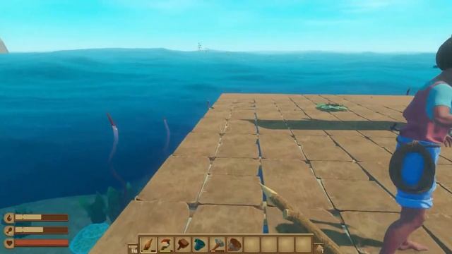 ПОСТРОИЛИ ПЛАВАЮЩИЙ САРАЙ В РАФТ - ПРОХОЖДЕНИЕ RAFT КООПЕРАТИВ С ДЕВУШКОЙ