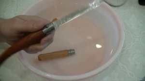 Ножи Opinel бубинга VS бук, тесты стабильности древесины при воздействии влаги