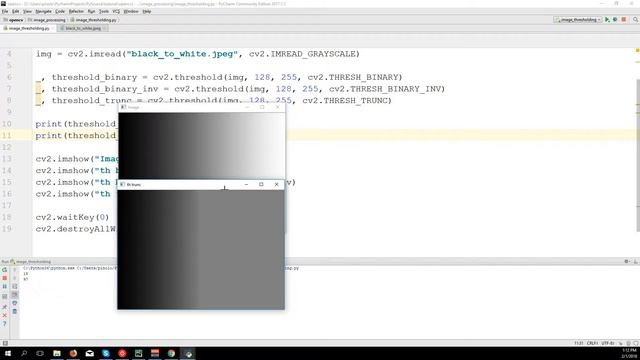 Basic Thresholding – OpenCV 3.4 with python 3 Tutorial 10