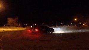 Порш Каен дрифт на снегу