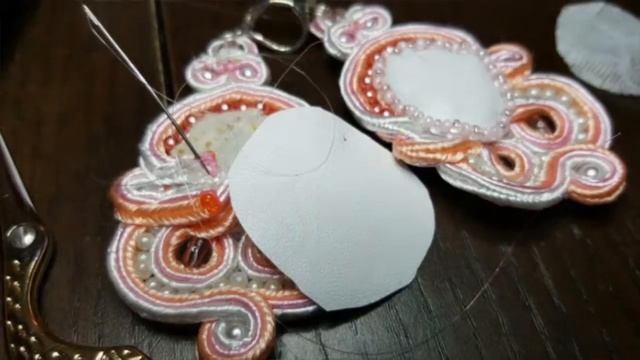 Сутаж. Серьги "Еlena"