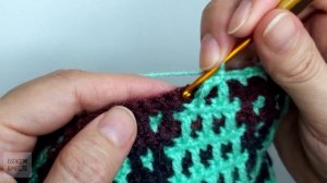 СУПЕР лёгкое МОЗАИЧНОЕ вязание крючком. ОЧЕНЬ простой узор. SUPER easy MOSAIC crochet.