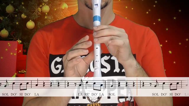 Feliz Navidad (José Feliciano) - Tutorial flauta con partitura | Karaoke instrumental смотреть онлайн