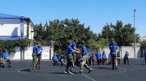 Показные выступления детского казачьего отряда "Пластуны"