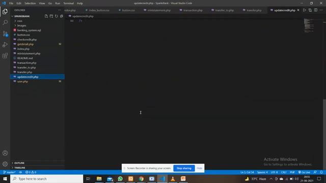 Spark Bank | Basic Banking System Task |Spark Foundation