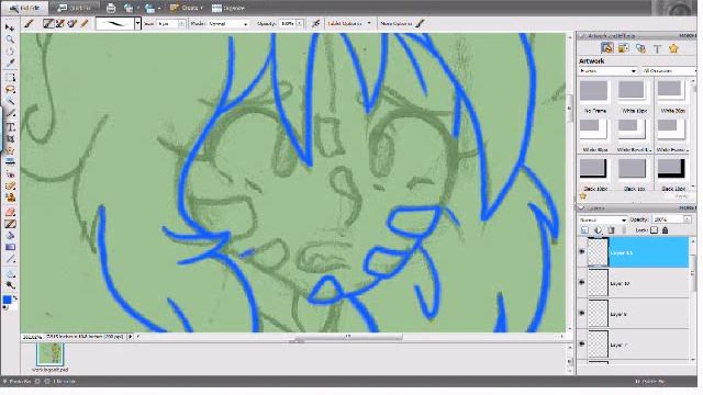 How to Ink a Manga Face(Scared) in Photoshop 5.0 смотреть онлайн
