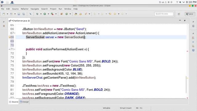 70 JAVA Swing GUI Chat Application смотреть онлайн