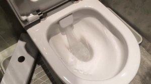 Смыв в унитазе Vitra Shift Rim-ex. Установка кольца-рассекателя.