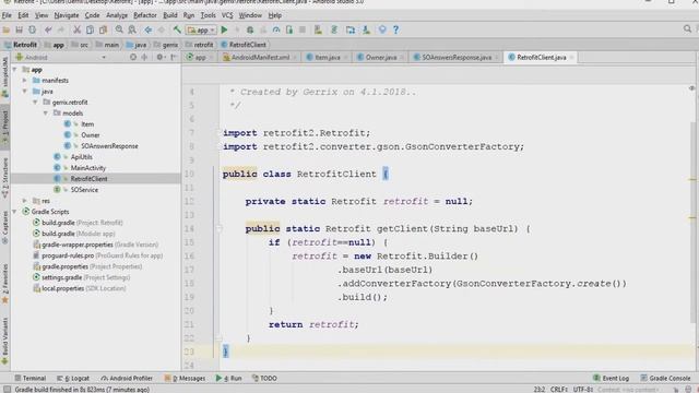 Retrofit | Android Studio Tutorial смотреть онлайн