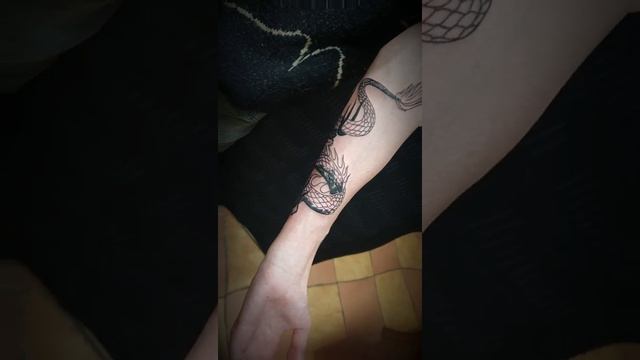 Татуировка Дракон, на руке | Dragon tattoo on arm | KOLESNIKTATTOOART