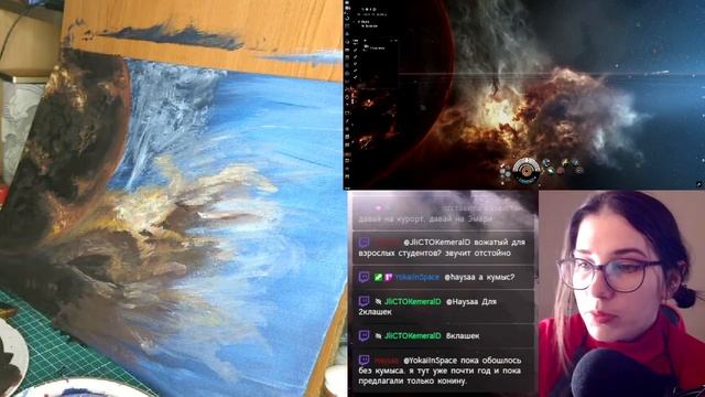 Eve Online - drawing in time stream - speedpaint смотреть онлайн
