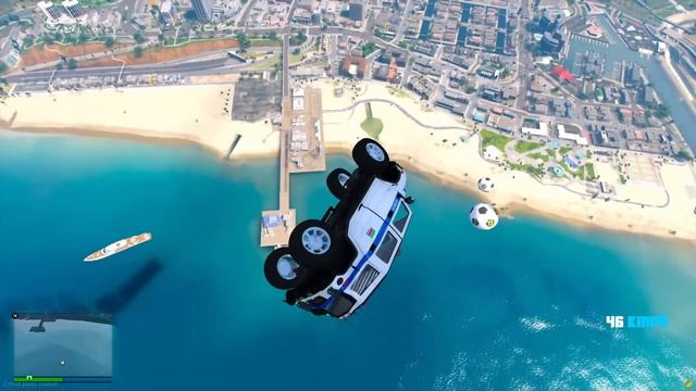 СПУСК БЕЗ ТОРМОЗОВ НА ГРАНТЕ И ЧЕТЫРКЕ ПО ТРАМПЛИНУ В ГТА 5 МОДЫ! ЭКСПЕРИМЕНТЫ В GTA 5 ВИДЕО MODS смотреть онлайн