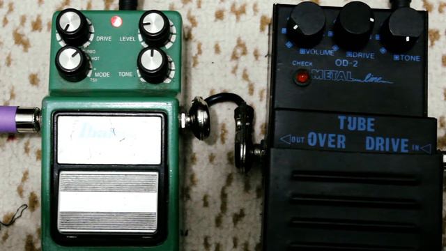 Ibanez Turbo Tube Screamer TS9DX vs METAL line TUBE OVER DRIVE смотреть онлайн