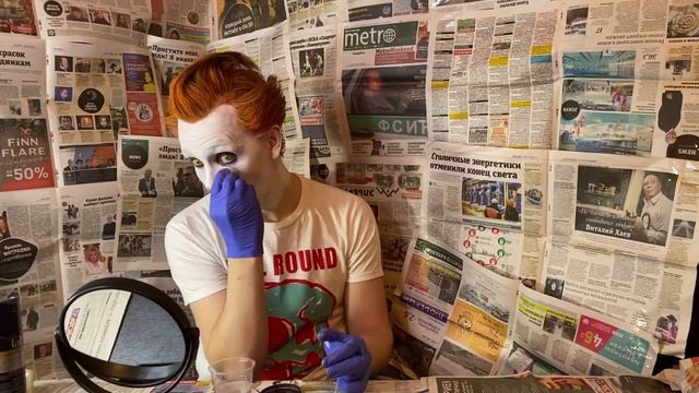 Как сделать грим Пеннивайза ОНО без парика (туториал на русском) смотреть онлайн