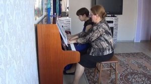 М.Басок, "Кот-радуга".Исполняют Хаппарова Алина, Смирнова Т.В.