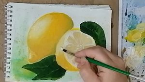 Как нарисовать реалистичный лимон гуашью Рисуем с Любовью Draw with Love