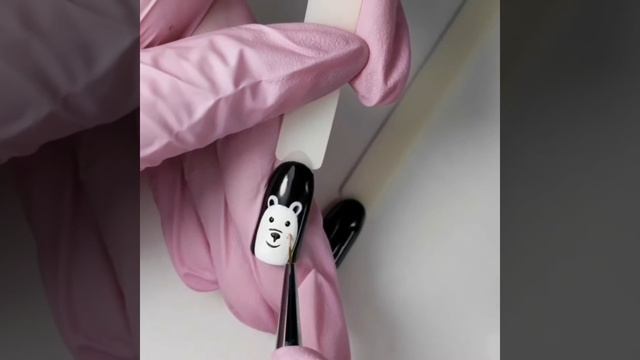 Быстрые дизайны ногтей (рисунки) Мишка и звезды смотреть онлайн