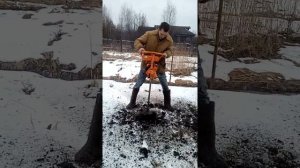 Бензобур Урал самодельный