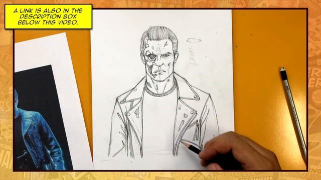 [PREVIEW] How to Draw THE TERMINATOR T-800 (Terminator 2: Judgment Day) | Tutorial Time Lapse смотреть онлайн