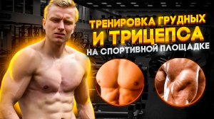 Тренировка Груди + Трицепса на спортивной площадке!