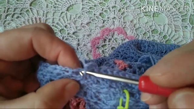 МК.Рукав втачной без шва крючком.(Имитация втачного рукава)