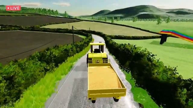 TRACTORS AND TRUCKS OF COLORS ! TRUCKS AND TRACTORS TRANSPORTING  Farming Simulator 22 | LIVE 6