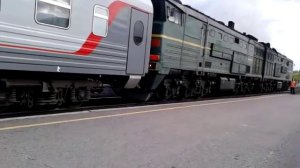 Отправление поезда 053Ж  со станции Чебоксары.