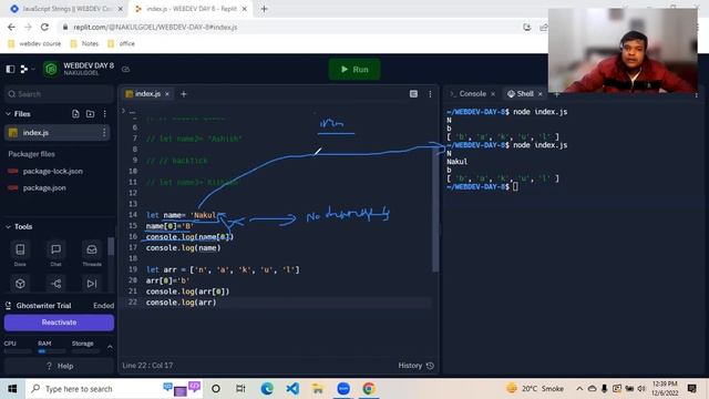 JavaScript Strings  || Free Course || Projects + Assignment || MERN STACK || WEBDEV Course, Day 8