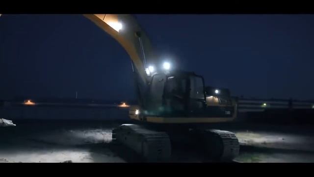Светодиодные фары Nordic Lights на экскаваторе CAT