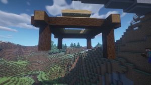 How to build a hanging house on the mountain in Minecraft