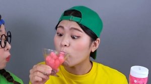 Розовое мороженое Мукбанг ДОНА DONA