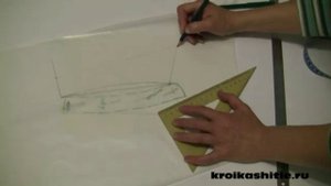 Построение выкройки воротника на стойке 2