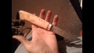 нож из рапита с односторонним спуском