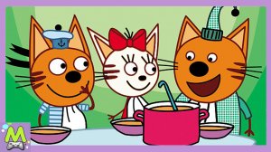 Раскраски с Тремя Котами.Карамелька и Коржик Едут на Пикник и Учат Цвета.Мультик Игра