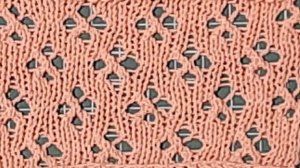 Простой ажурный узор 11. Вязание на машине.
