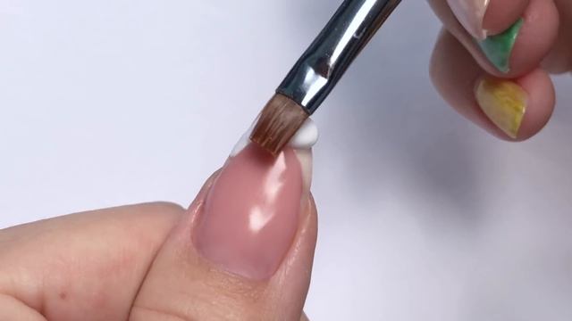 Френч с удлинением ногтевого ложа Полигелем Polygel | Выкладной френч