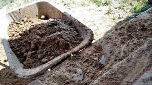 Погреб, подвал в свайном ростверке ч1.