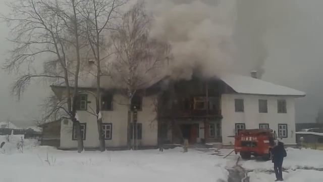 Пожар в поселке Черемухово (02.12.2015)