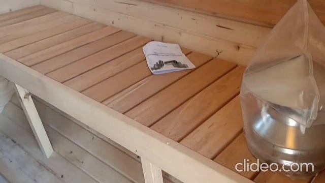 Баня-бочка 2 метра с печным узлом + козырёк 0,4м. Обзор смотреть онлайн