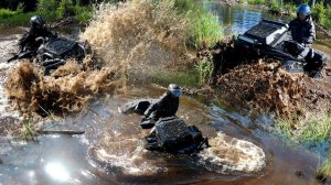 Штурмуем брод на квадроциклах, порвал пыльник привода на cfmoto