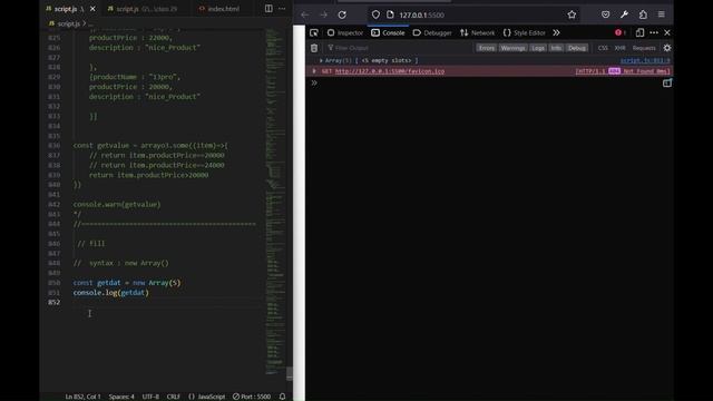 fill method in JavaScript, fill array method.  code with hurry