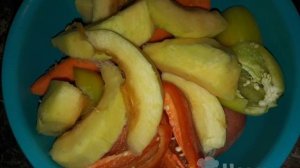 Маринованные кабачки с помидорами и болгарским перцем на зиму