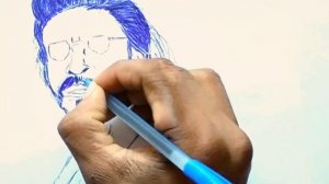 drawing with sharukh in pen sketch draw | srk sketch draw | #sharukh #trending #art #viral