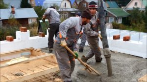 Заливка плиты перекрытия