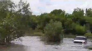 Затопленый мост (часть 1-я) село Власовка. 26.05.2016