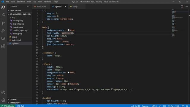3D ANIMATION | Vanilla JavaScript